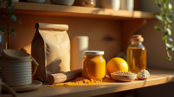 Curcuma, farine de pois chiche, huile de sésame : la cosmétique du placard